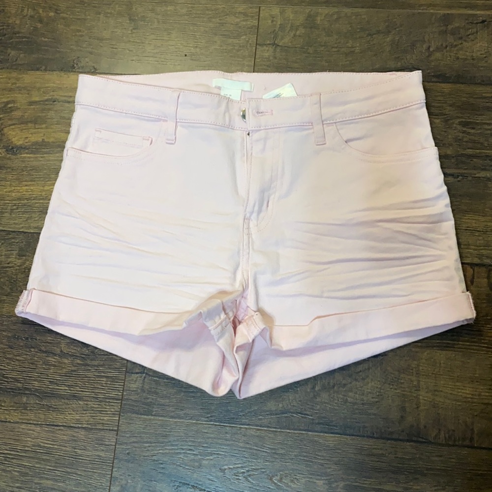H&M pink denim shorts